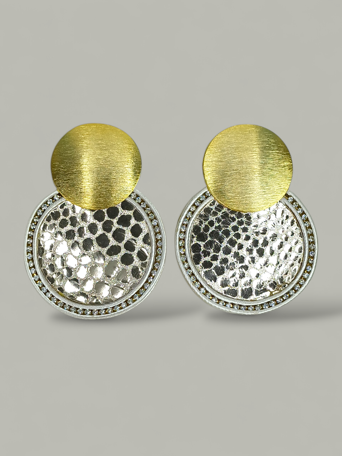 Maxi Arete Tejido en Cuero sencillo 1