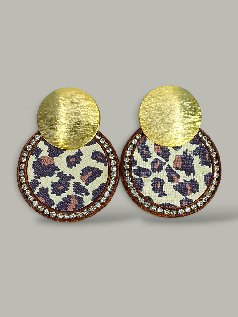 Maxi Arete Tejido en Cuero sencillo 3