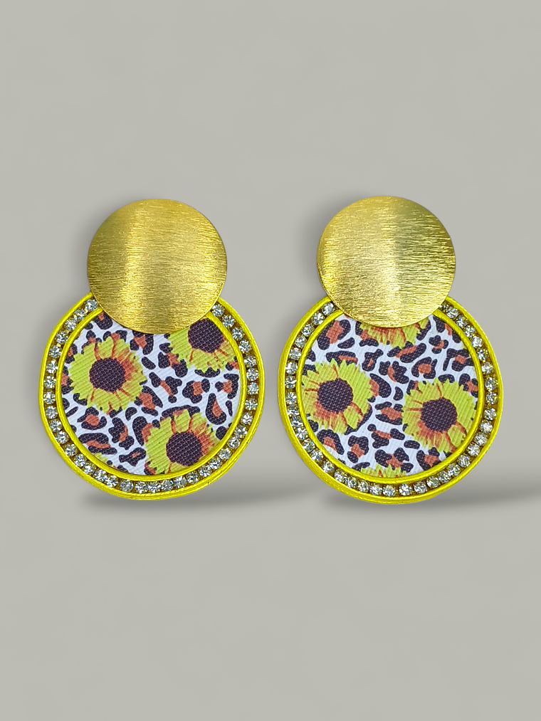 Maxi Arete Tejido en Cuero sencillo 4