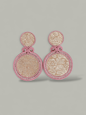 Maxi Arete Doble en Cuero