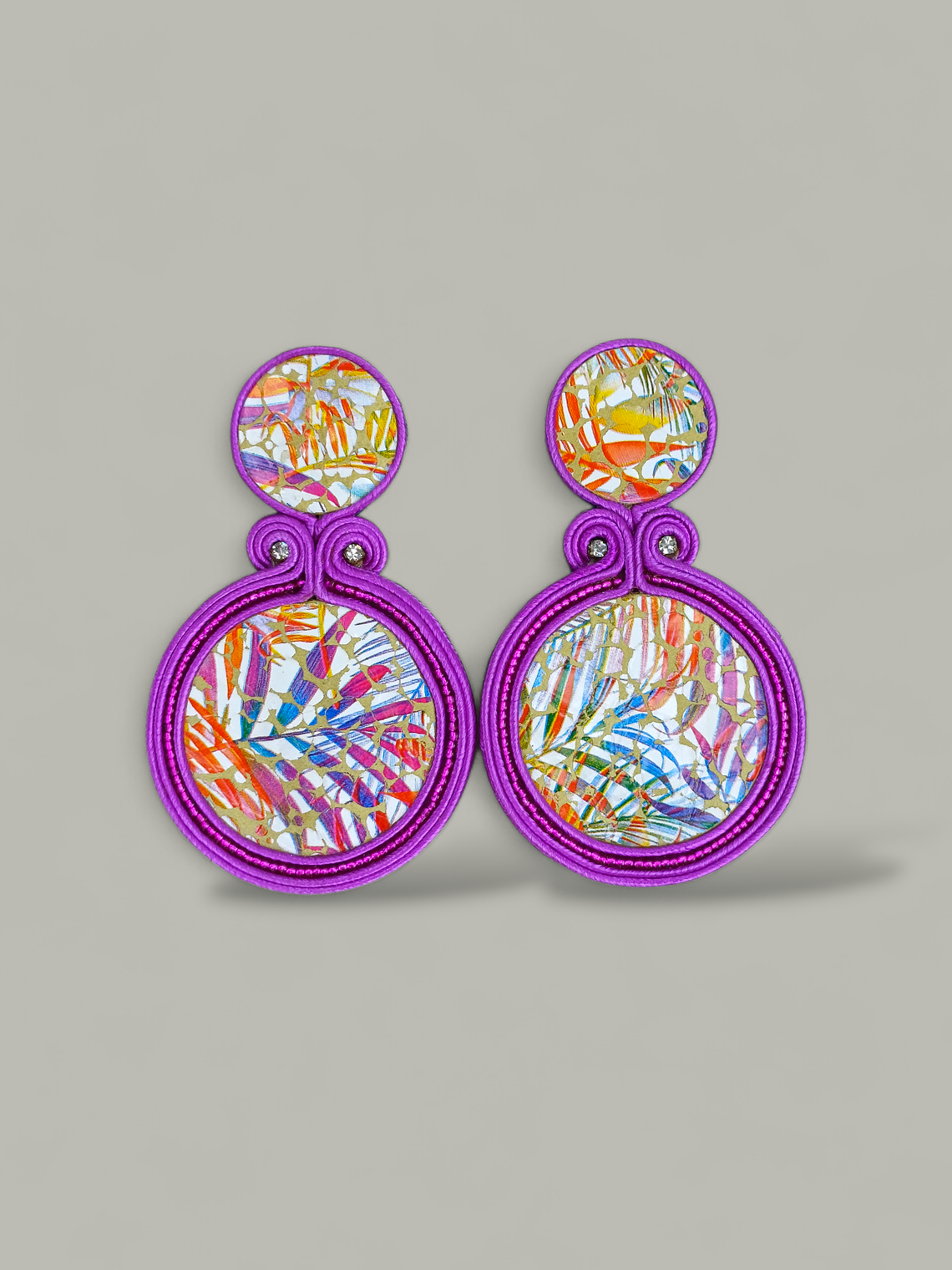 Maxi Arete Doble en Cuero 2