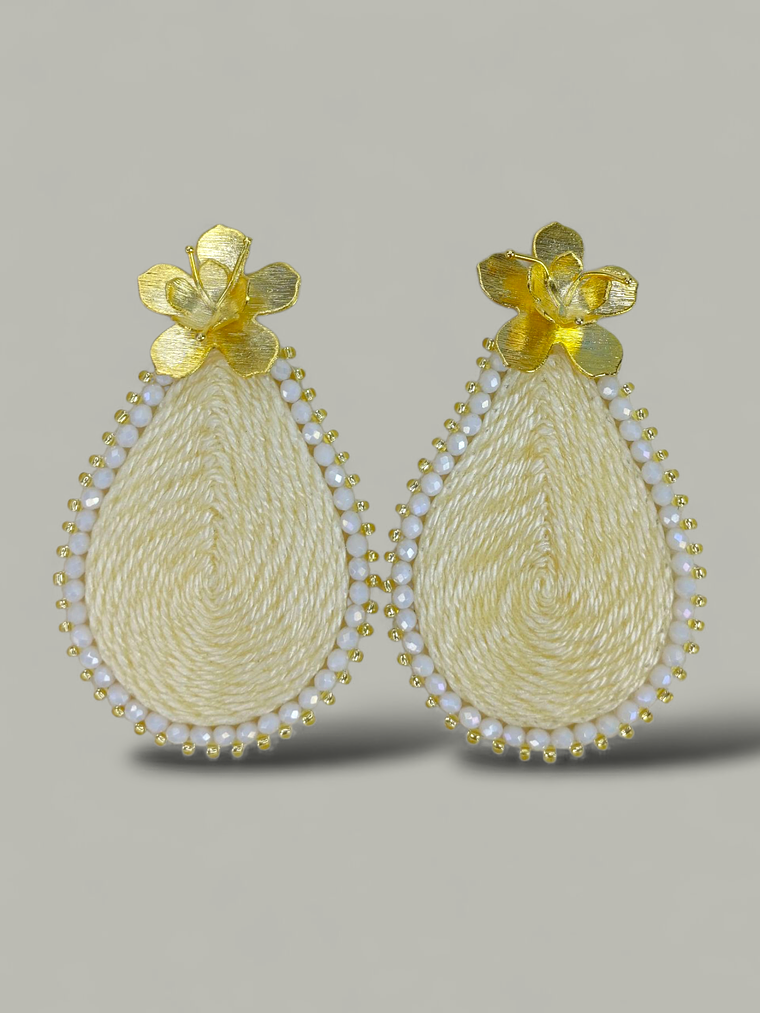 Maxi Arete Tejido en Gota 3