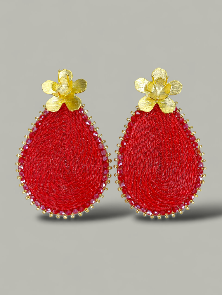 Maxi Arete Tejido en Gota 5