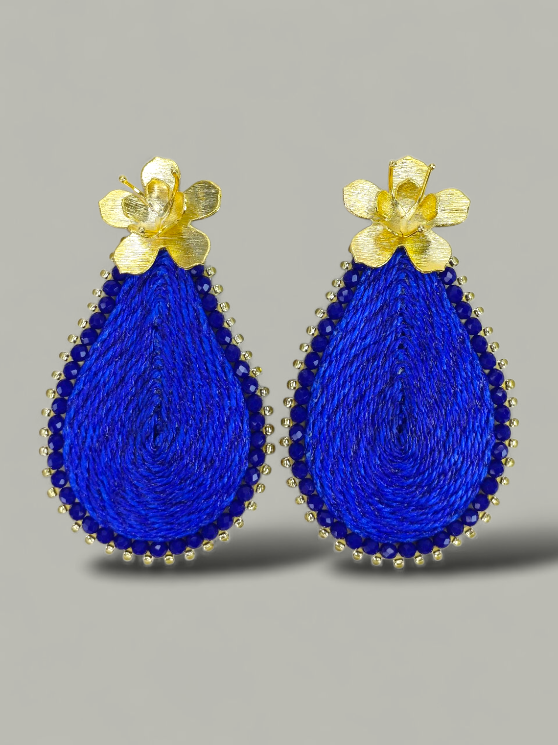 Maxi Arete Tejido en Gota 6