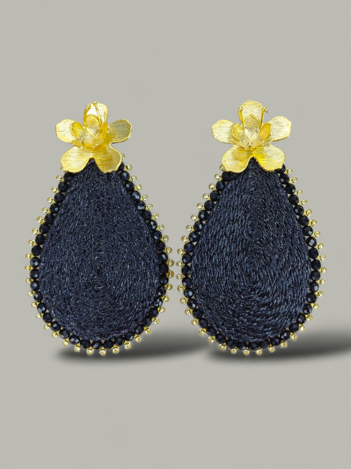 Maxi Arete Tejido en Gota 8