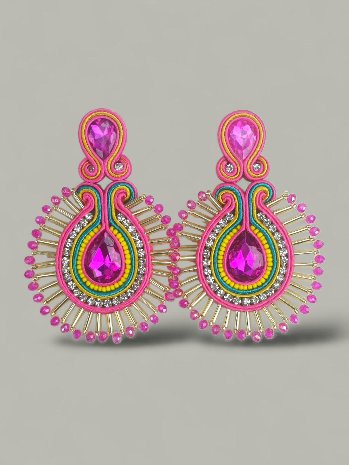 Maxi Arete Soutache con canutillo 3