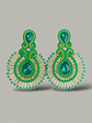 Maxi Arete Soutache con canutillo - Miniatura 4