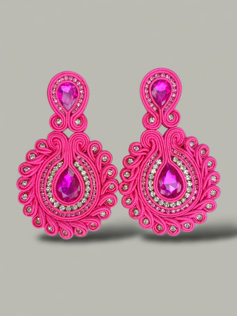 Maxi Arete Soutache Cristales 3