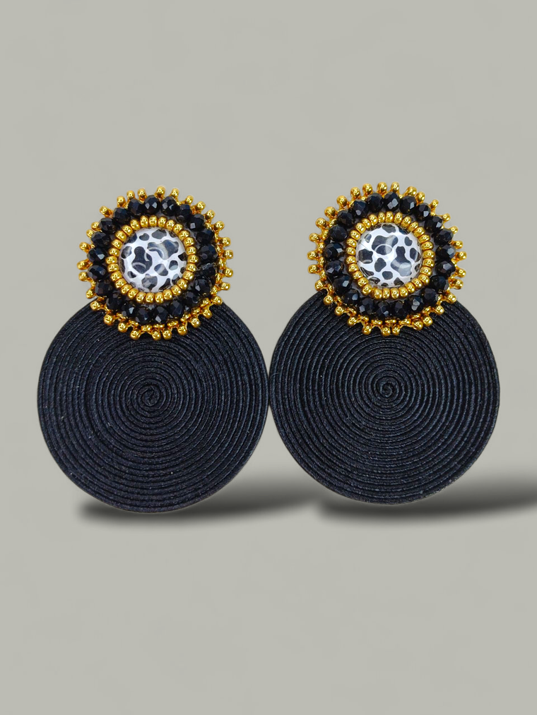 Arete Soutache Animal Print 2