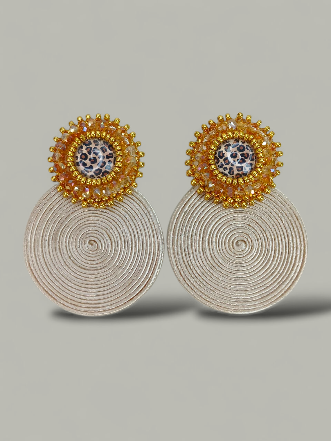 Arete Soutache Animal Print 3