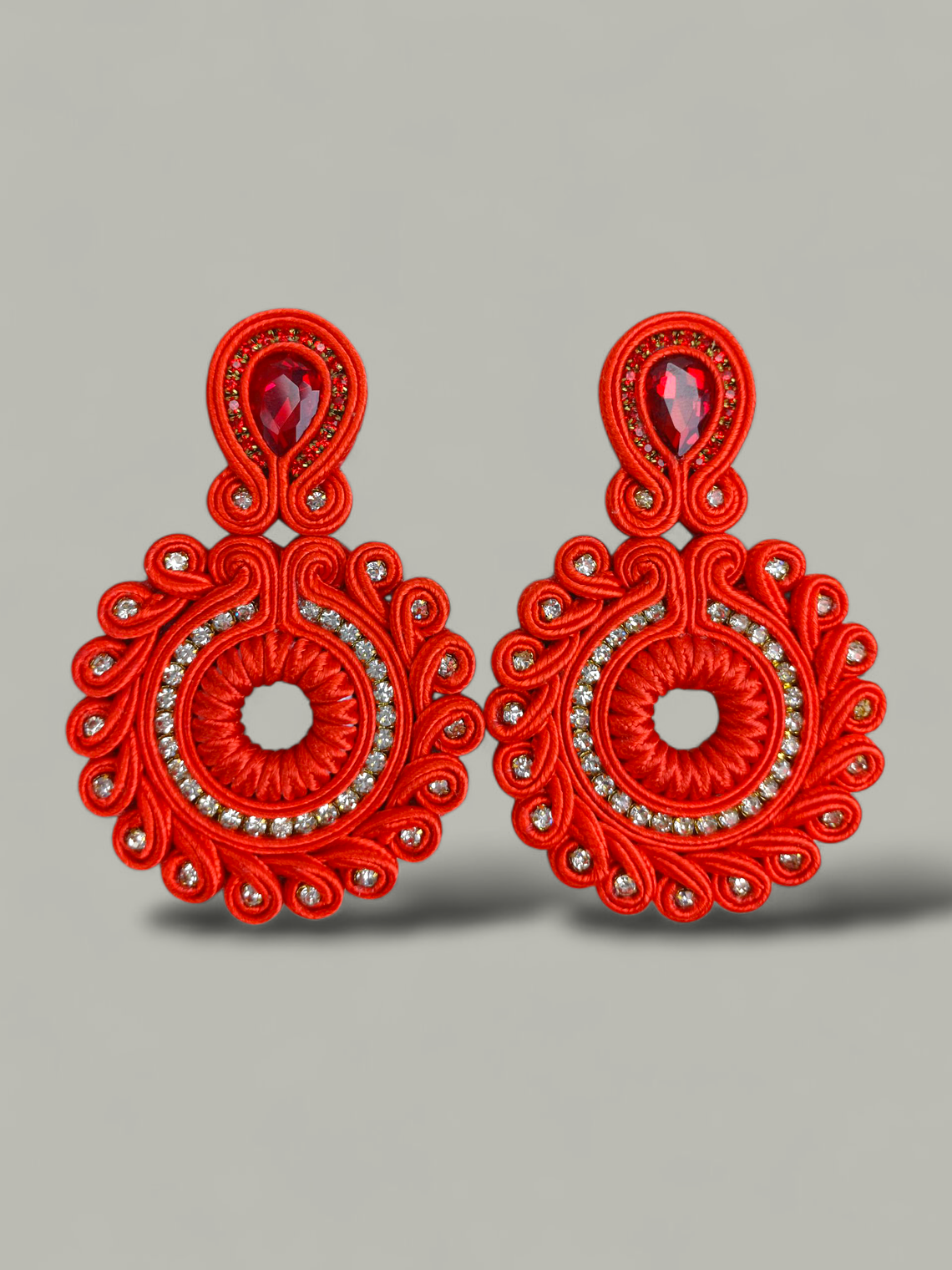 Maxi Arete En soutache cristales 3