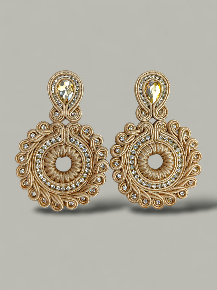 Maxi Arete En soutache cristales 4