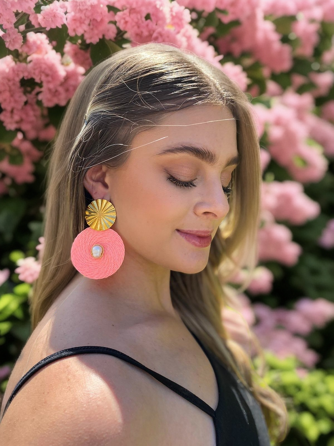 Maxi Arete base con perla Natural 1