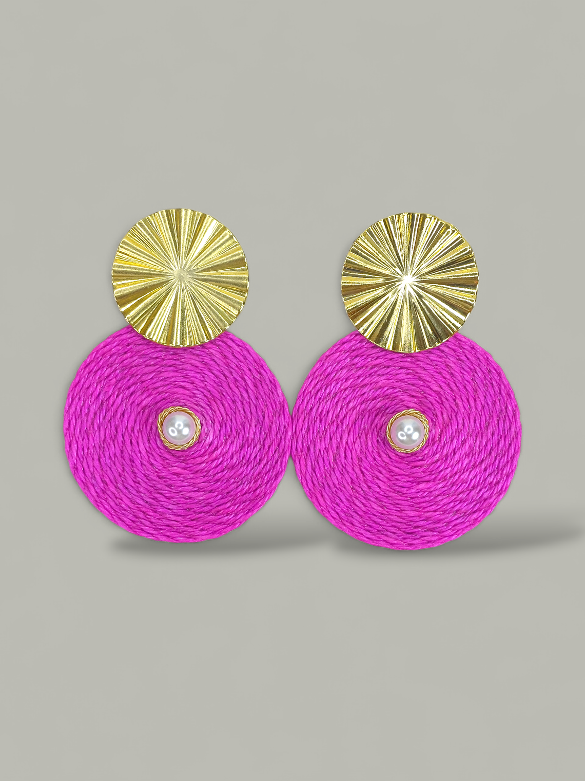 Maxi Arete base con perla Natural 3