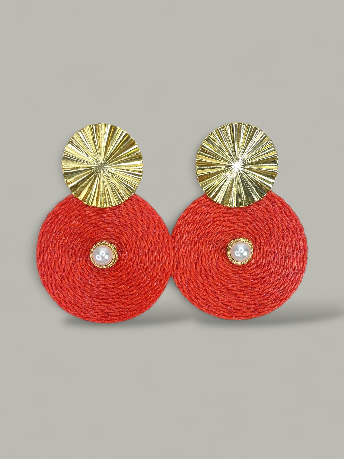 Maxi Arete base con perla Natural 5