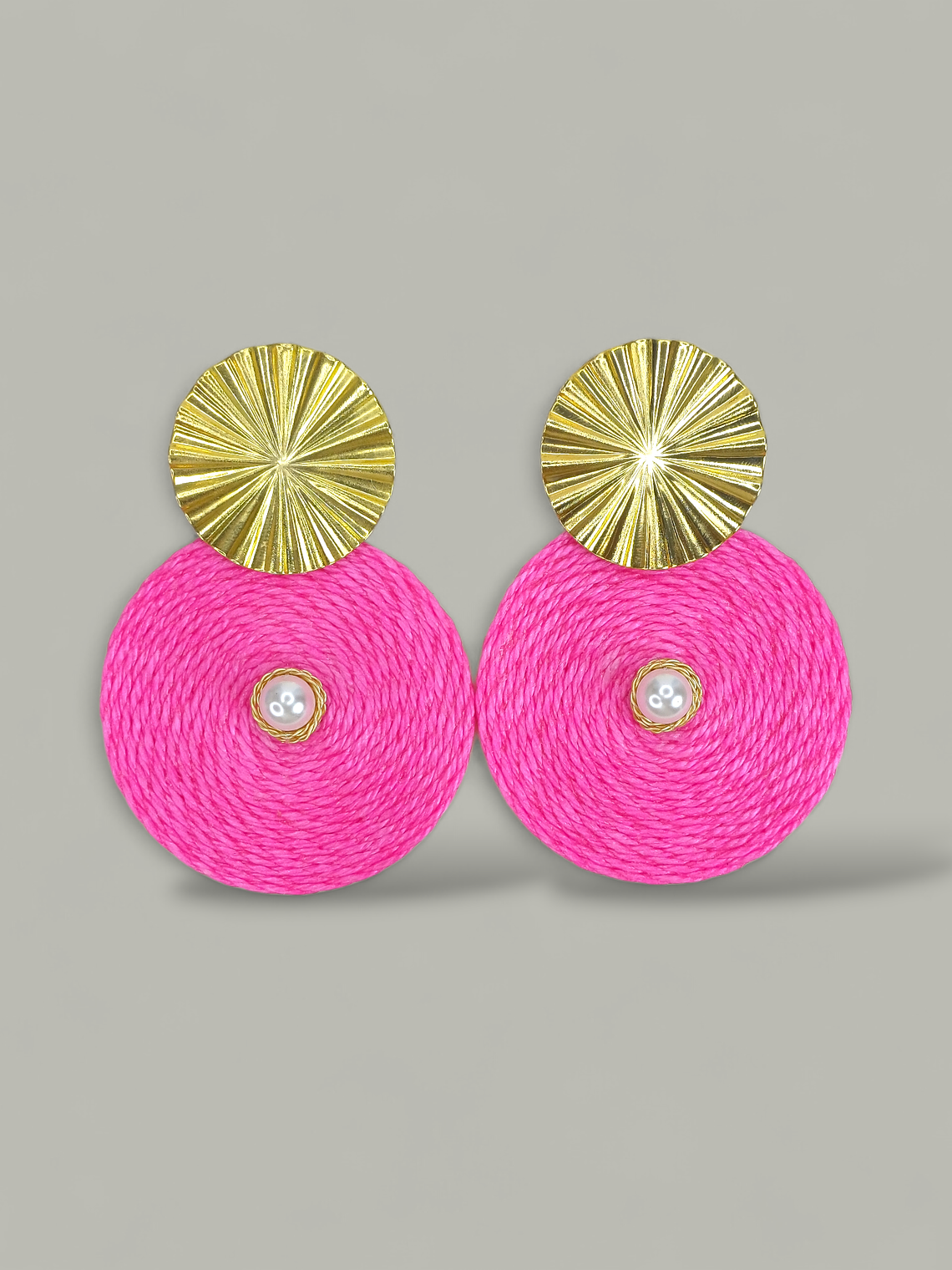 Maxi Arete base con perla Natural 7