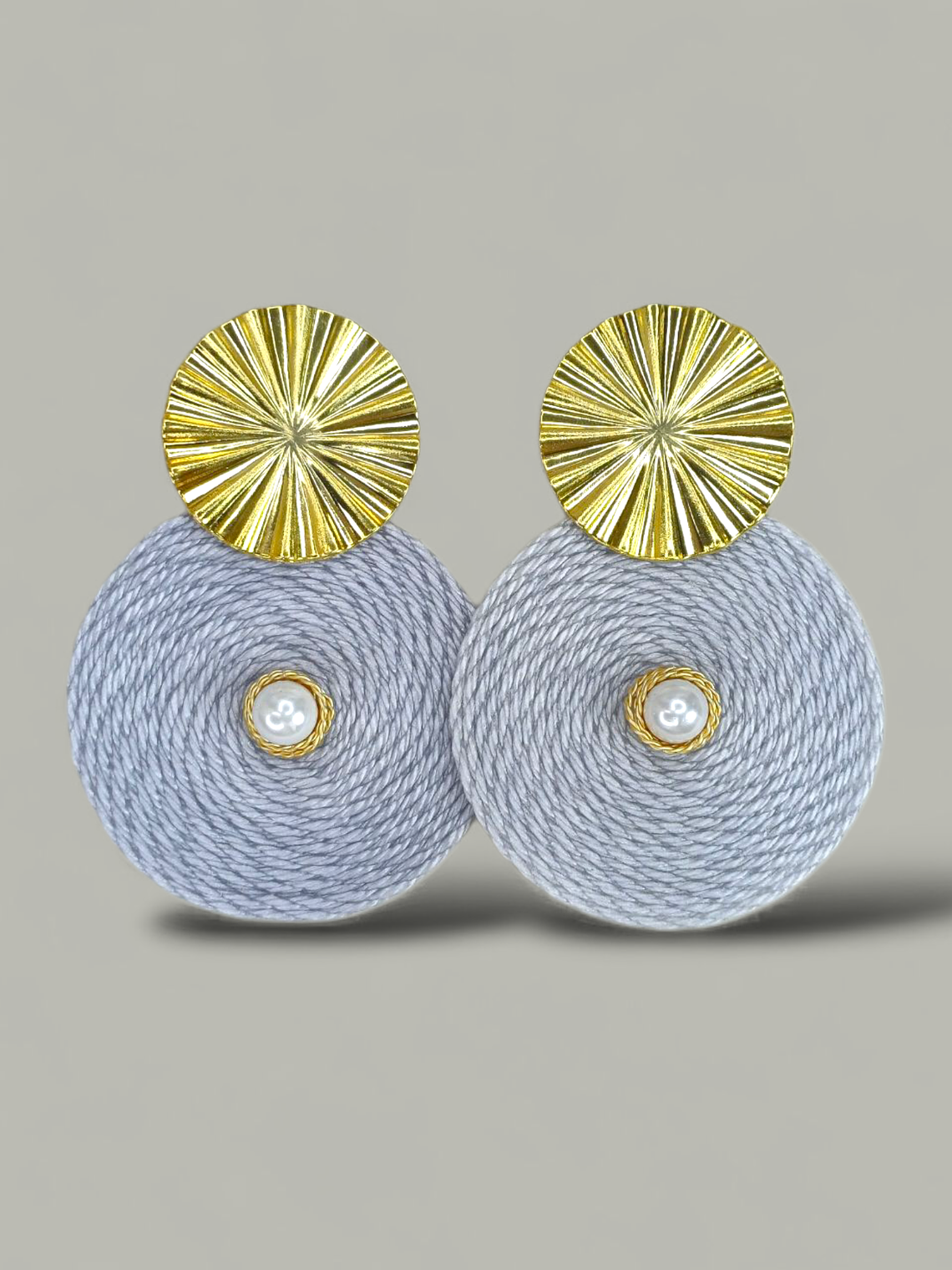 Maxi Arete base con perla Natural 11