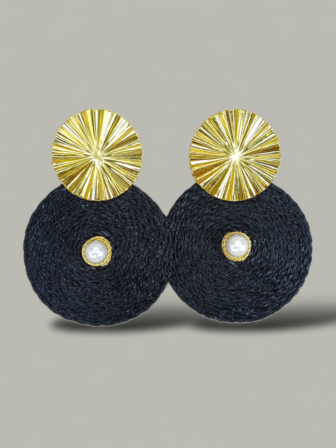 Maxi Arete base con perla Natural 12