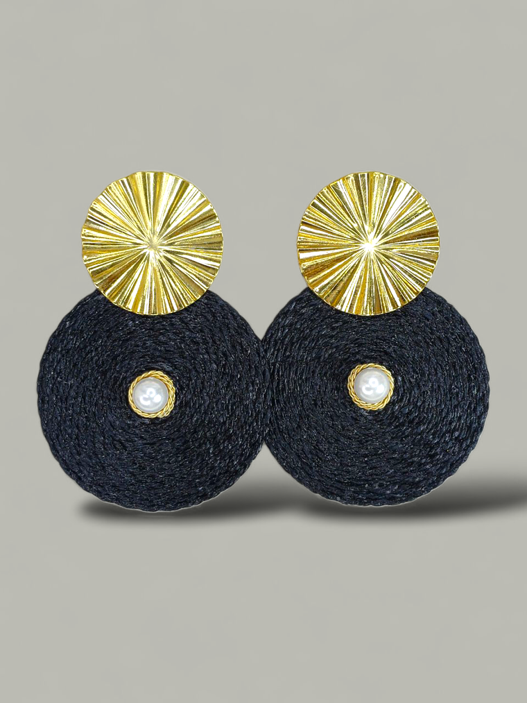 Maxi Arete base con perla Natural 12