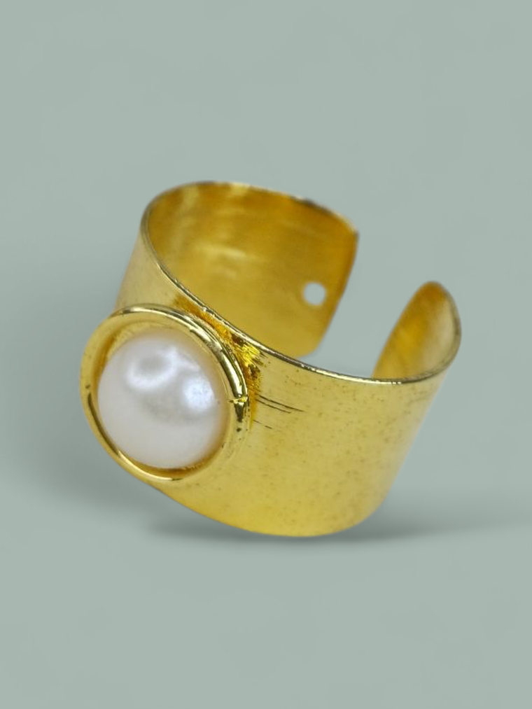 Anillo tipo Argolla con perla 1