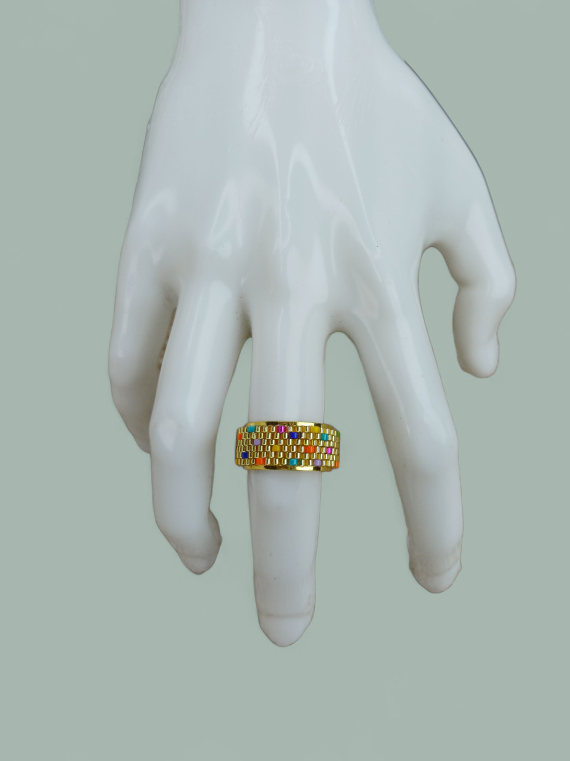 Anillo tipo argolla miyuki Delgado  2