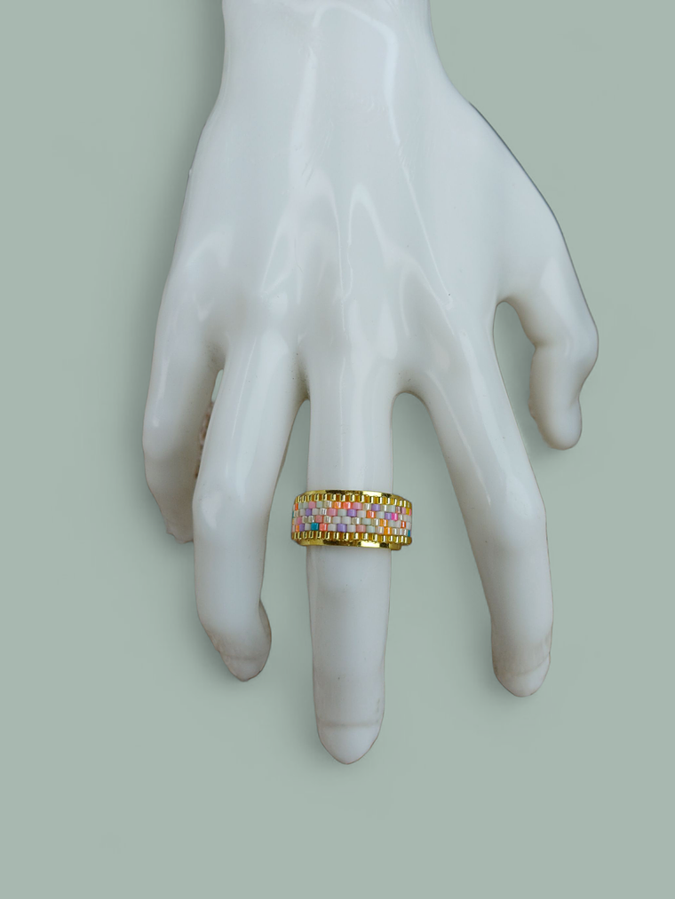 Anillo tipo argolla miyuki Delgado  4