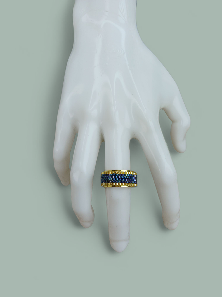 Anillo tipo argolla miyuki Delgado  5