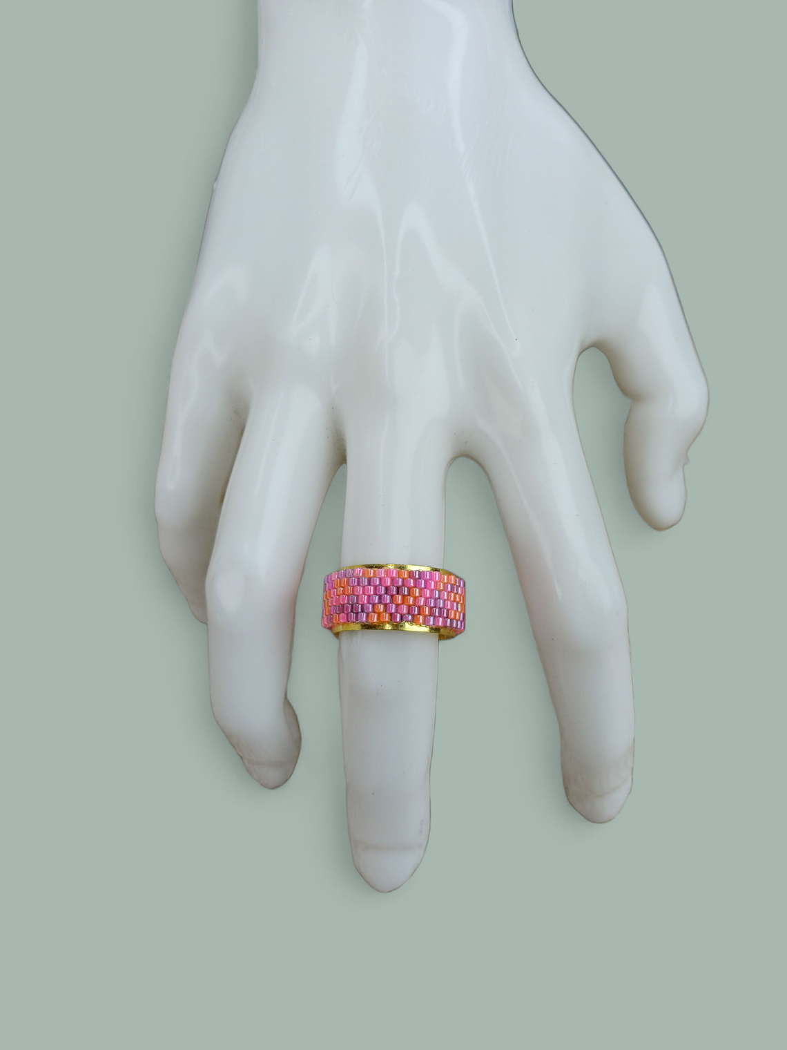 Anillo tipo argolla miyuki Delgado  6