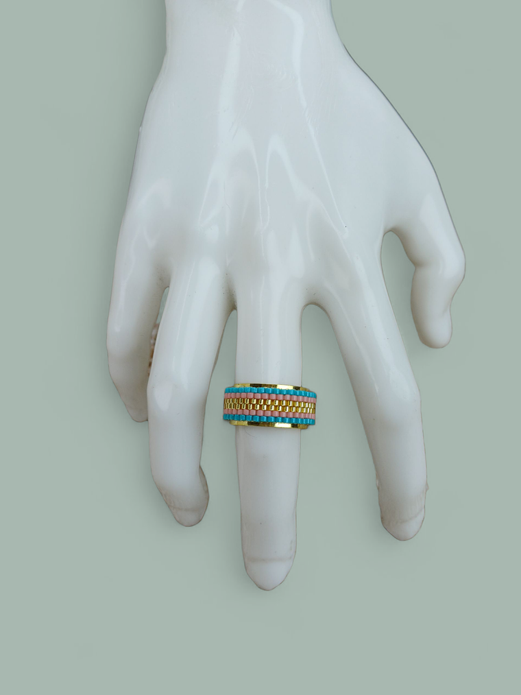 Anillo tipo argolla miyuki Delgado  7