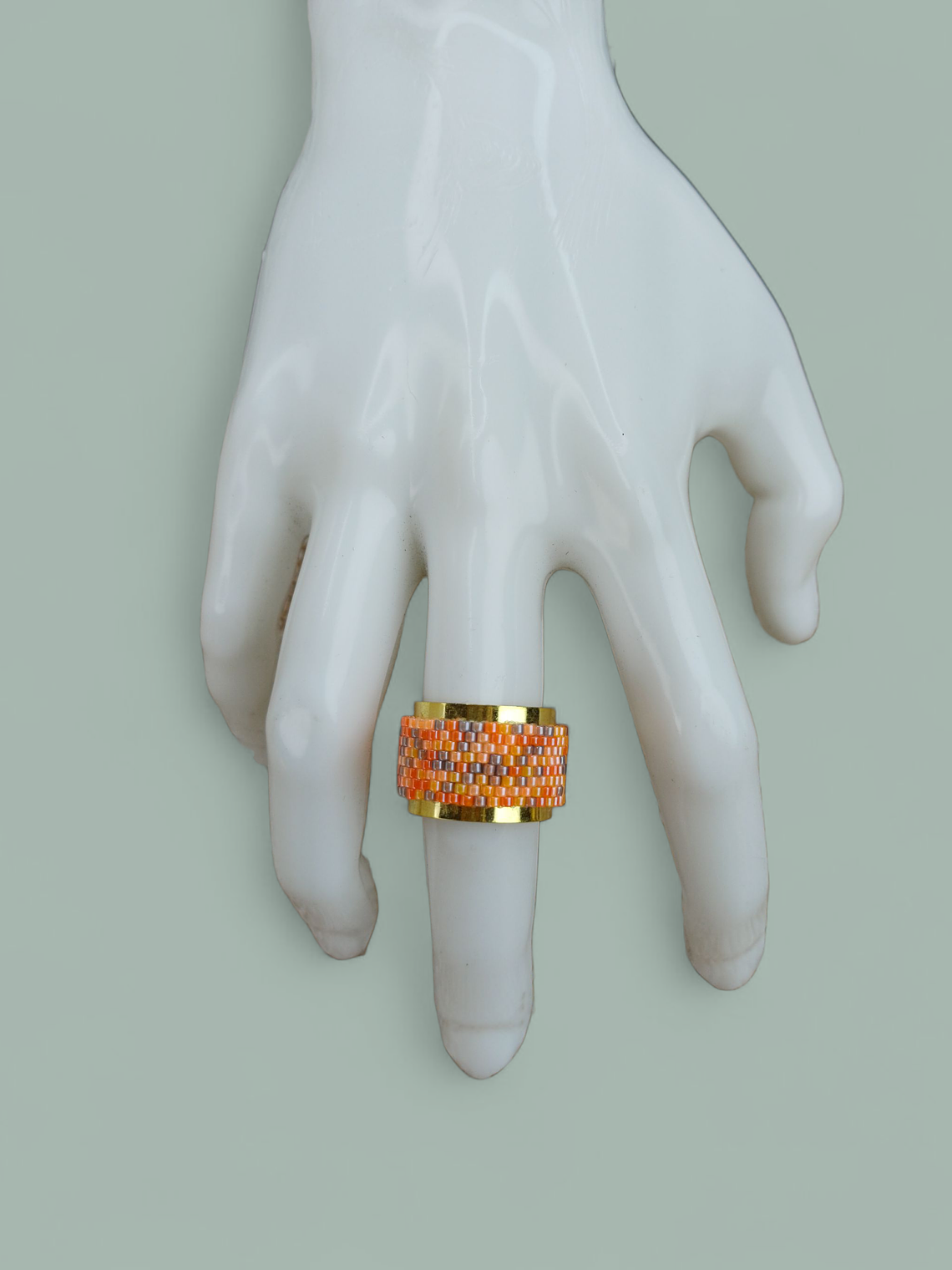 Anillo tipo argolla Miyuki Grueso 1