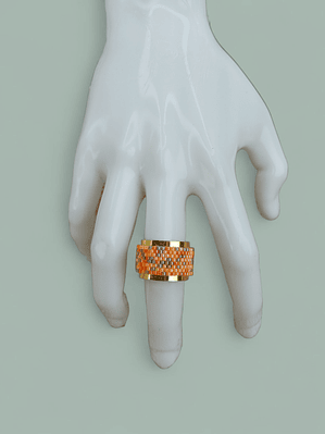 Anillo tipo argolla Miyuki Grueso