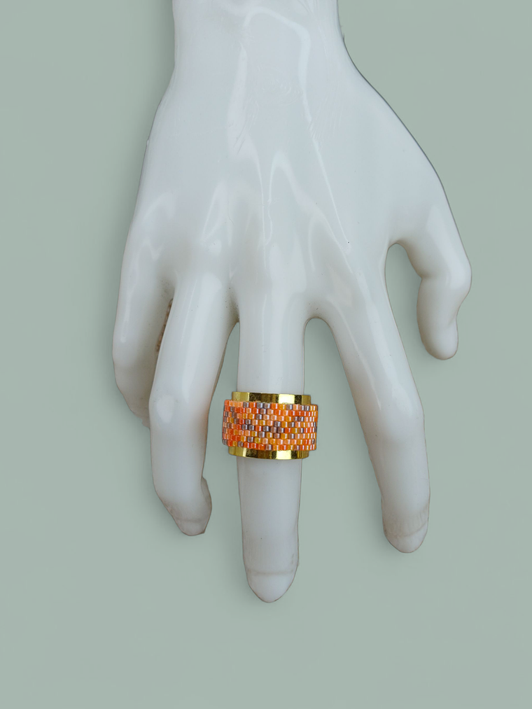 Anillo tipo argolla Miyuki Grueso 1