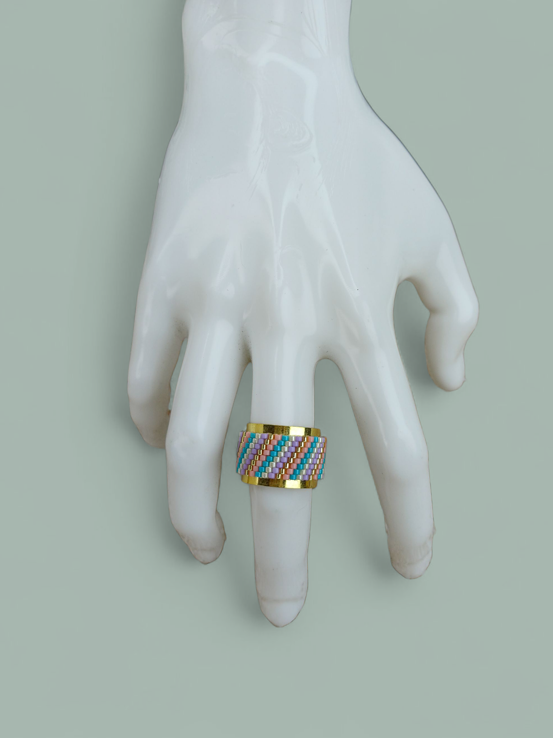 Anillo tipo argolla Miyuki Grueso 3