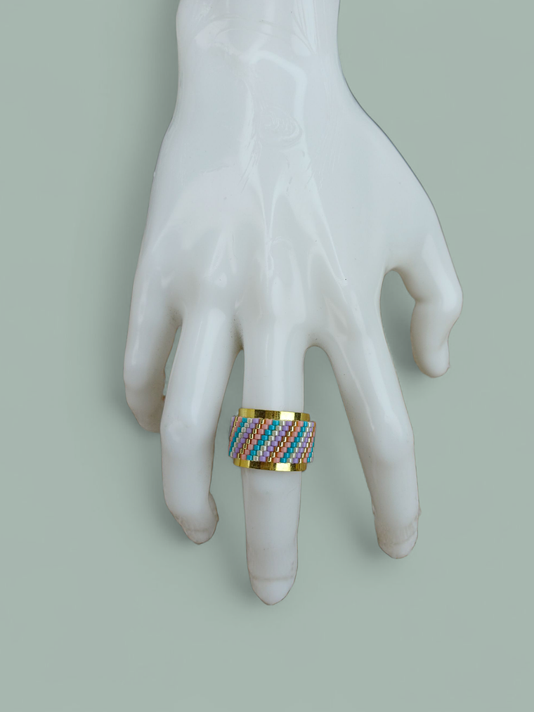 Anillo tipo argolla Miyuki Grueso 3