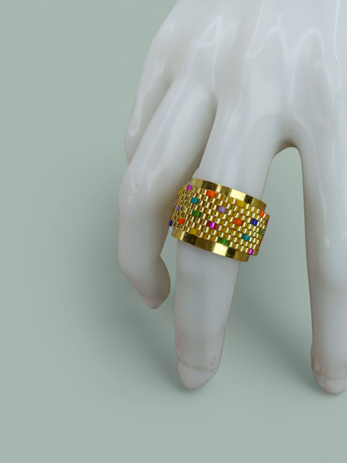 Anillo tipo argolla Miyuki Grueso 5