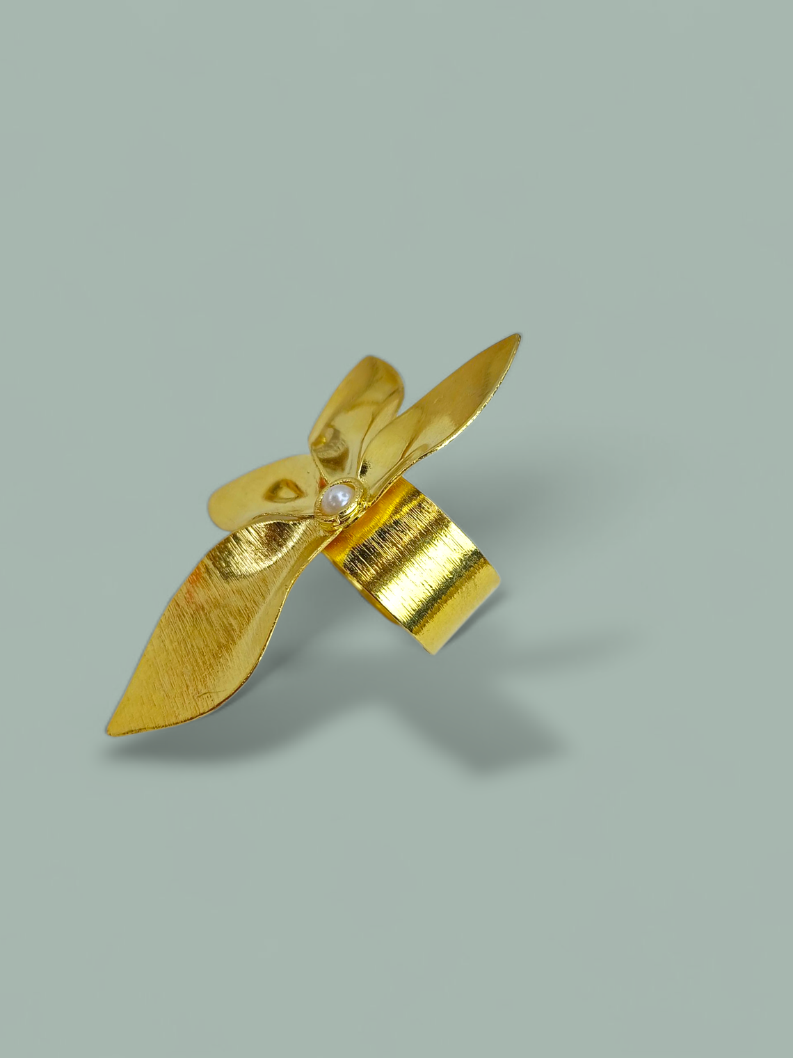 Anillo Bronce media Flor 1