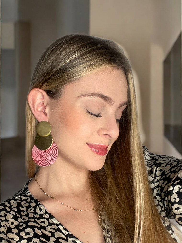 Maxi Arete Bronce con Soutache 1