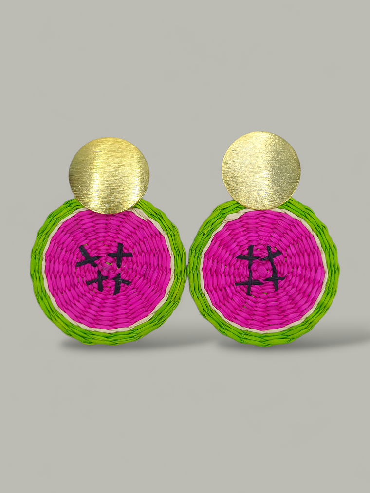 Arete de Frutas en Palma de iraca 1