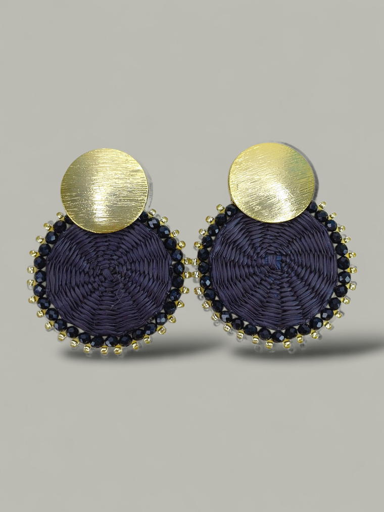 Arete Mini Iraca tejido 8