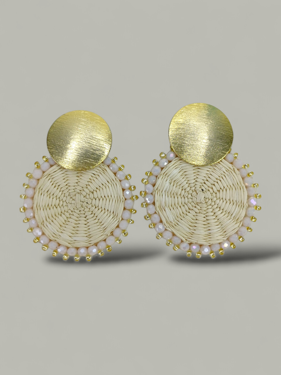 Arete Mini Iraca tejido 9