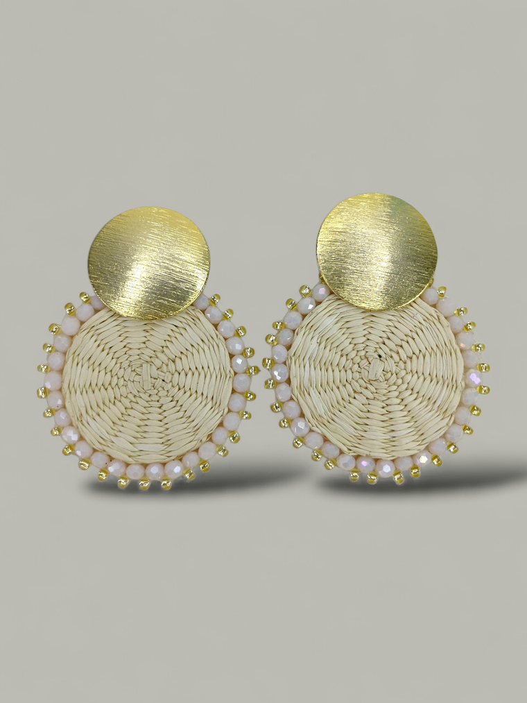 Arete Mini Iraca tejido 9