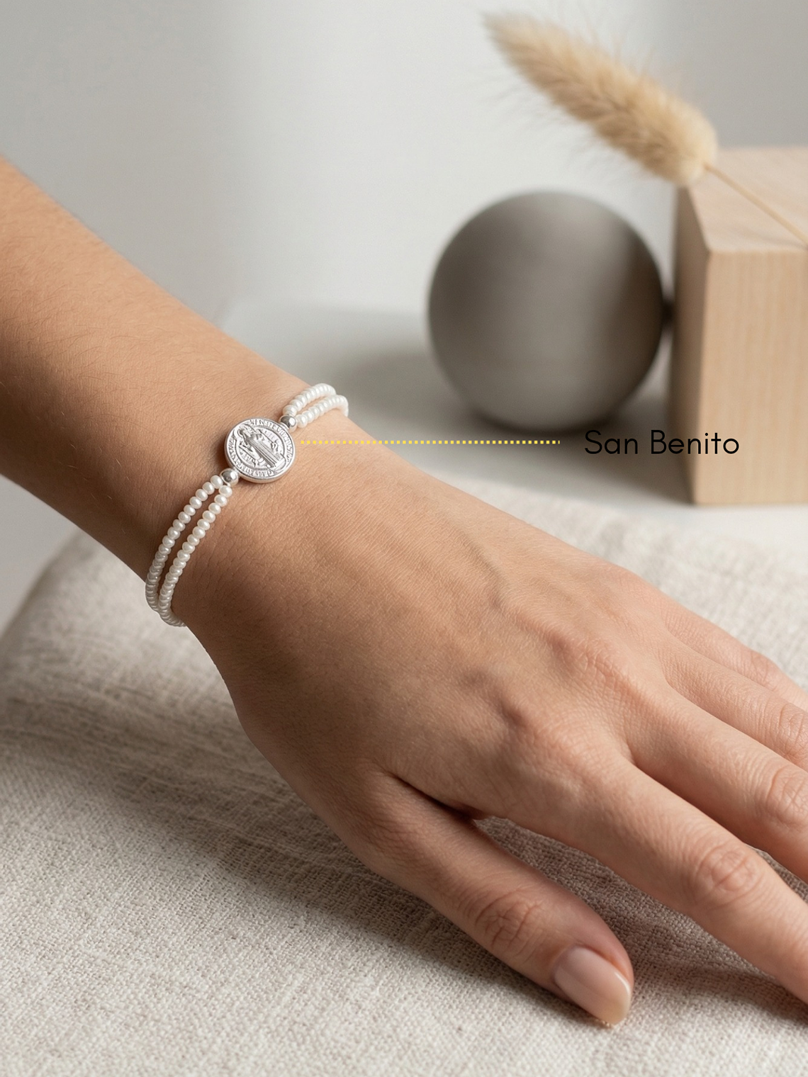 Pulsera san Benito Plata925 1