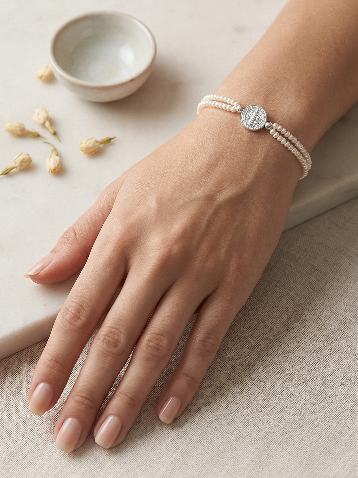 Pulsera san Benito Plata925 2