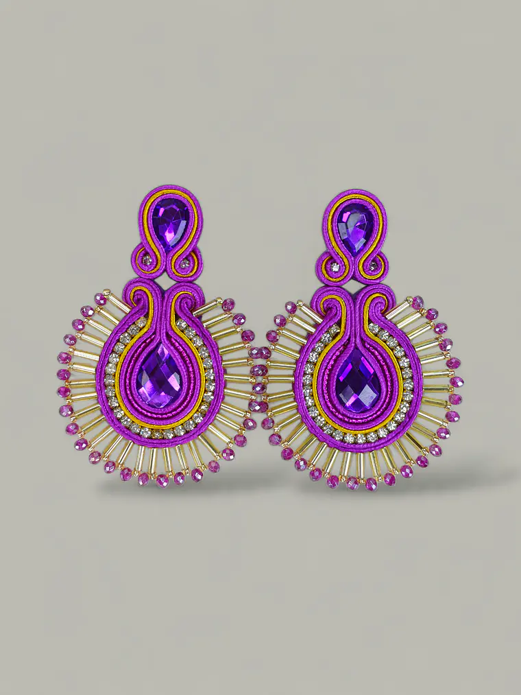 Maxi Arete Soutache con canutillo 9