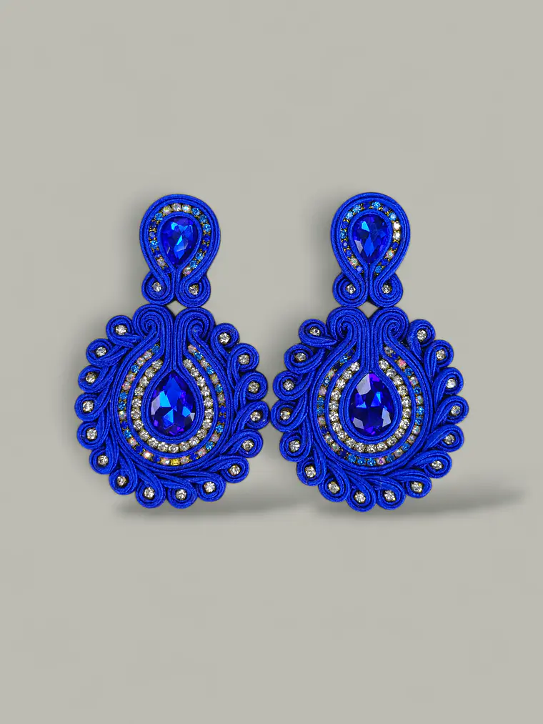Maxi Arete Soutache Cristales 9