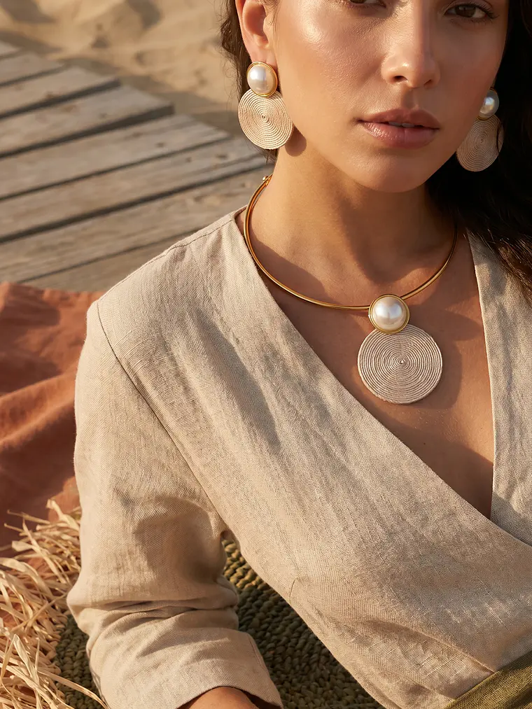 Set Artes y Gargantilla en Bronce  1