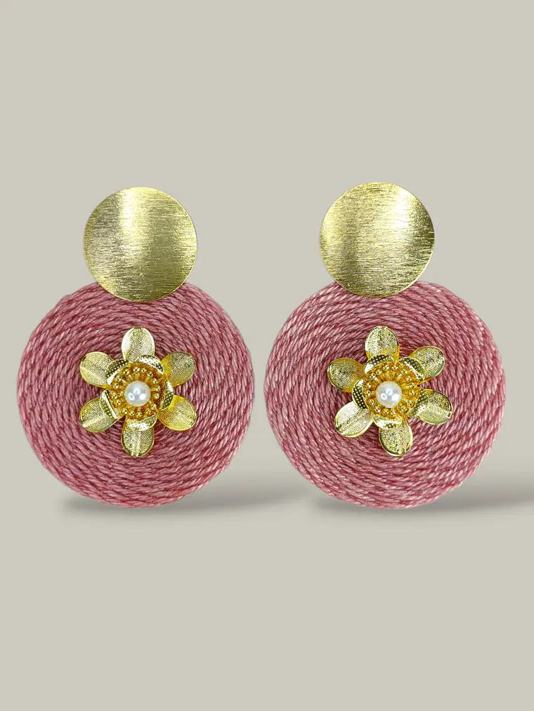 Maxi Arete Base Con Flor  4