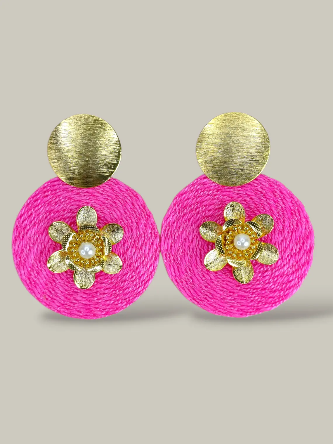 Maxi Arete Base Con Flor  5