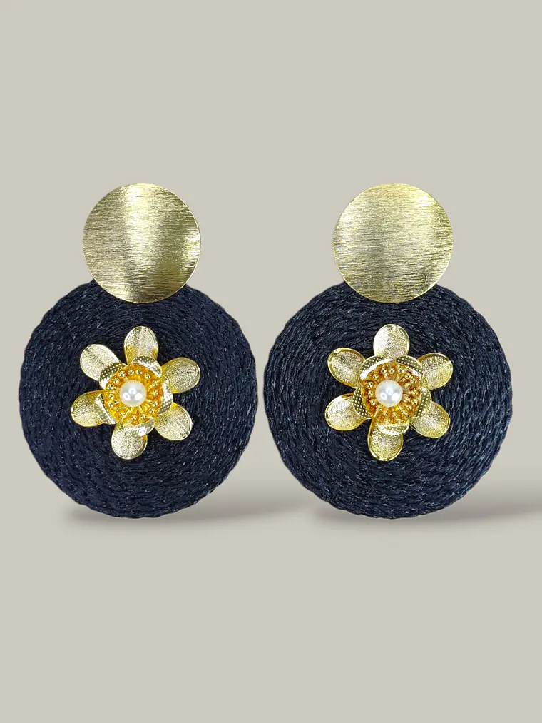 Maxi Arete Base Con Flor  6