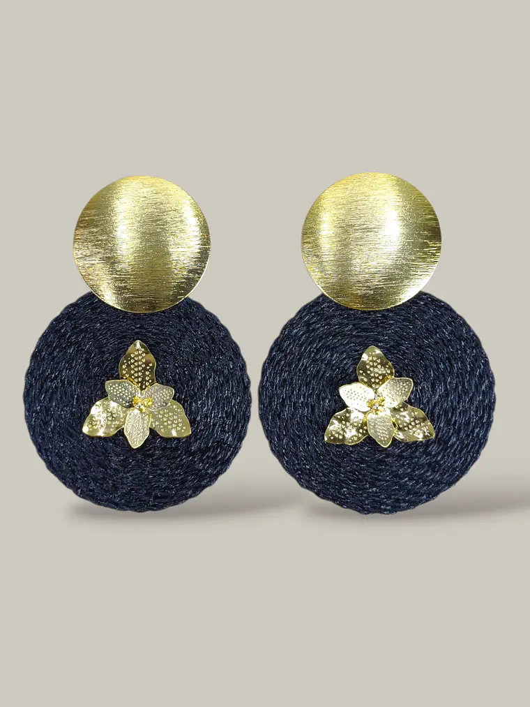 Maxi Arete en base Con Orquídea  6